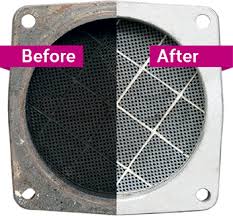 before and after diesel service for particulate filter cleaning on gold coast